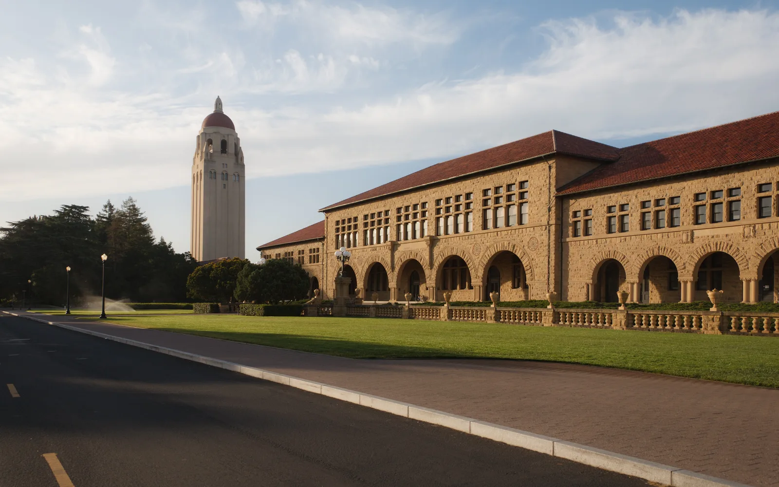 Stanford University Main Quad with Hoover Tower